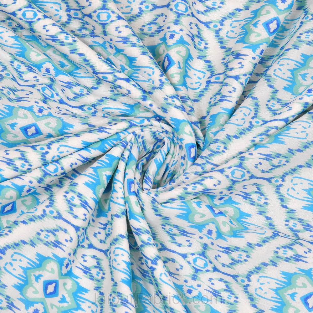 The Illusion Blueish Double Bed Dohar Blanketq